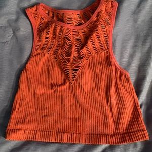 Rust Orange Bralette/Crop Top